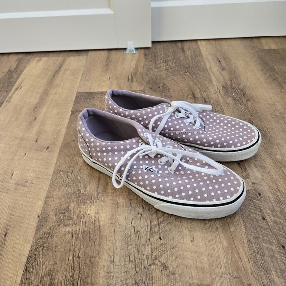 Vans Women's Polka Dot Sneakers - Light Purple and White Size 8 - Picture 2 of 12